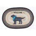 Capitol Importing Co 20 x 30 in. Jute Oval Black Lab Patch 65-313BL
